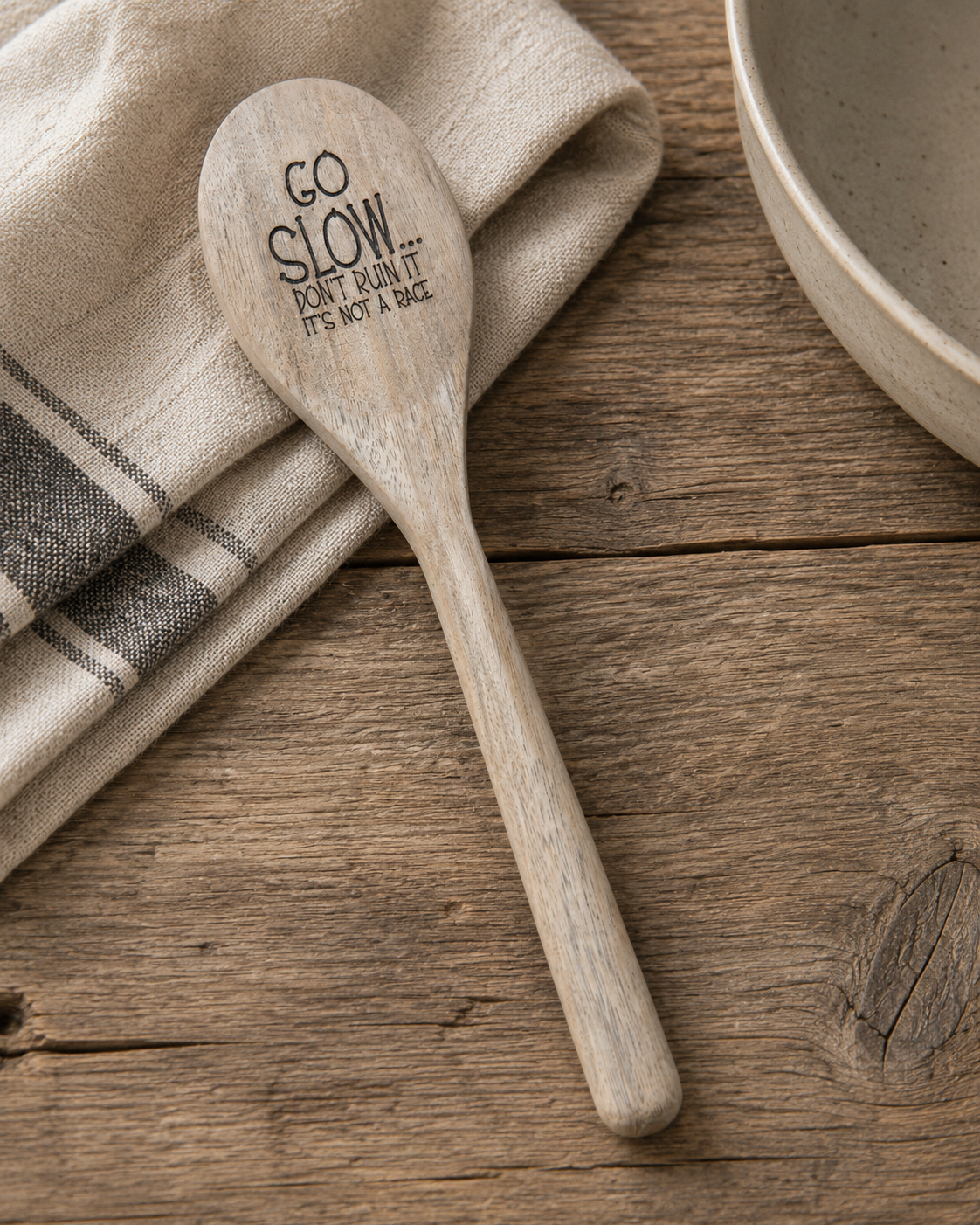 Sacastic wooden spoon