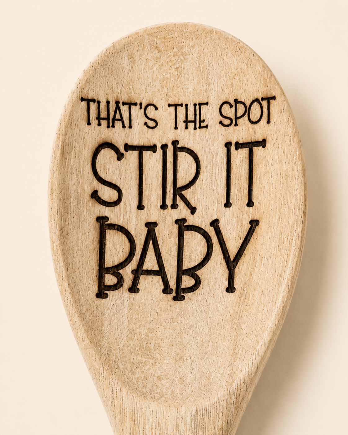 Sacastic wooden spoon