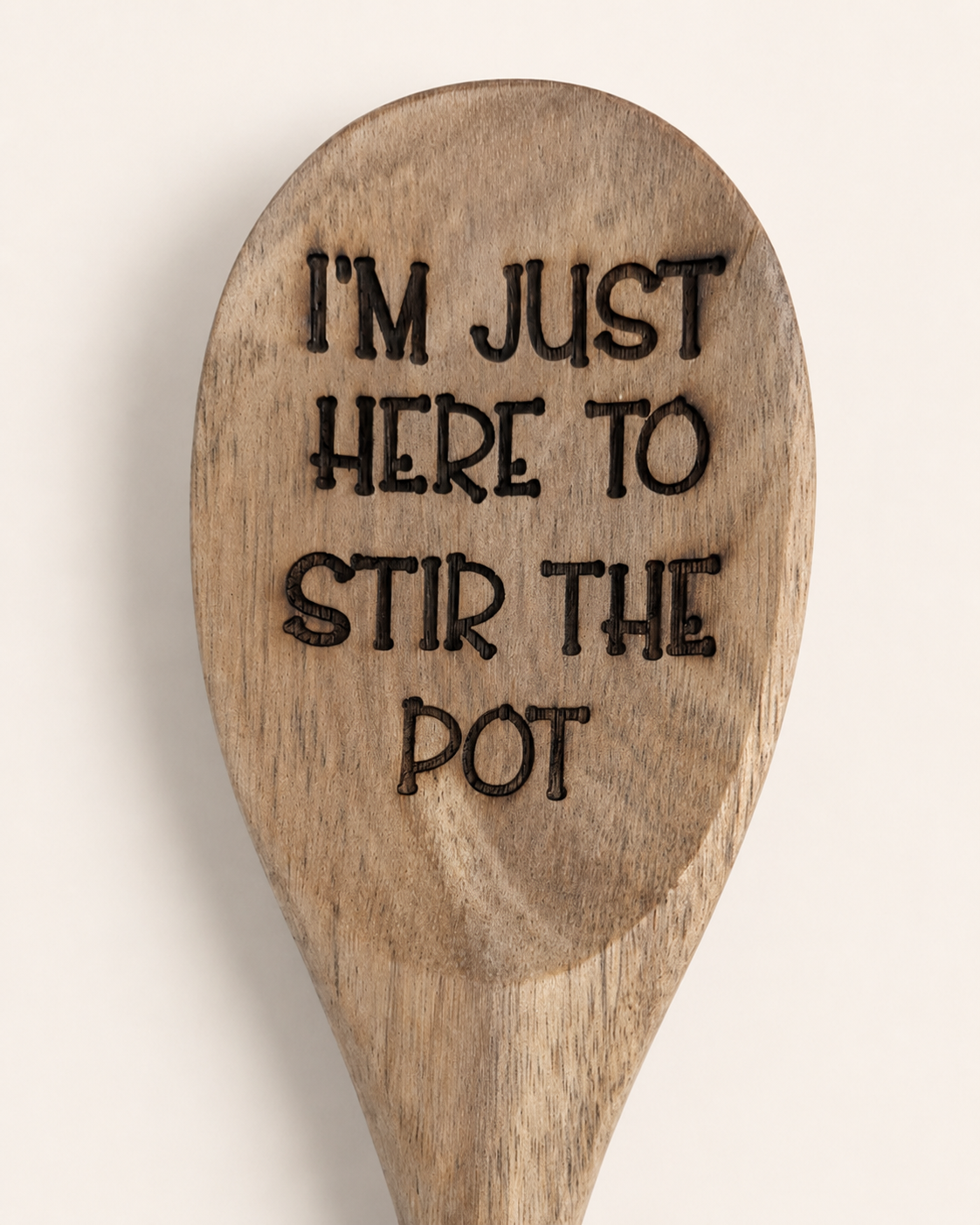 Sacastic wooden spoon
