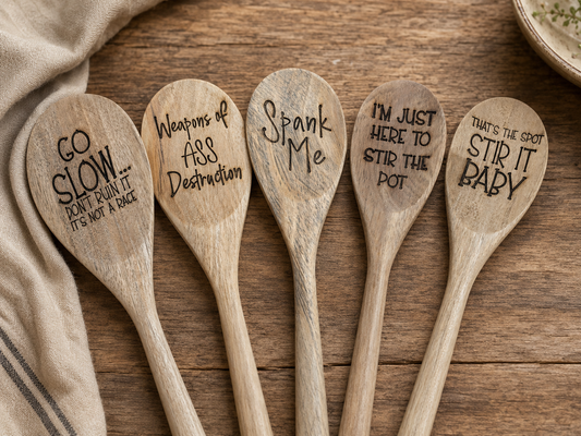 Sacastic wooden spoon