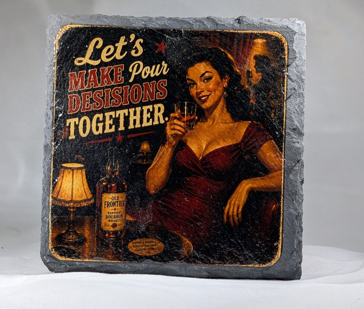 Slate Whiskey coaster #2