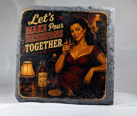 Slate Whiskey coaster #2
