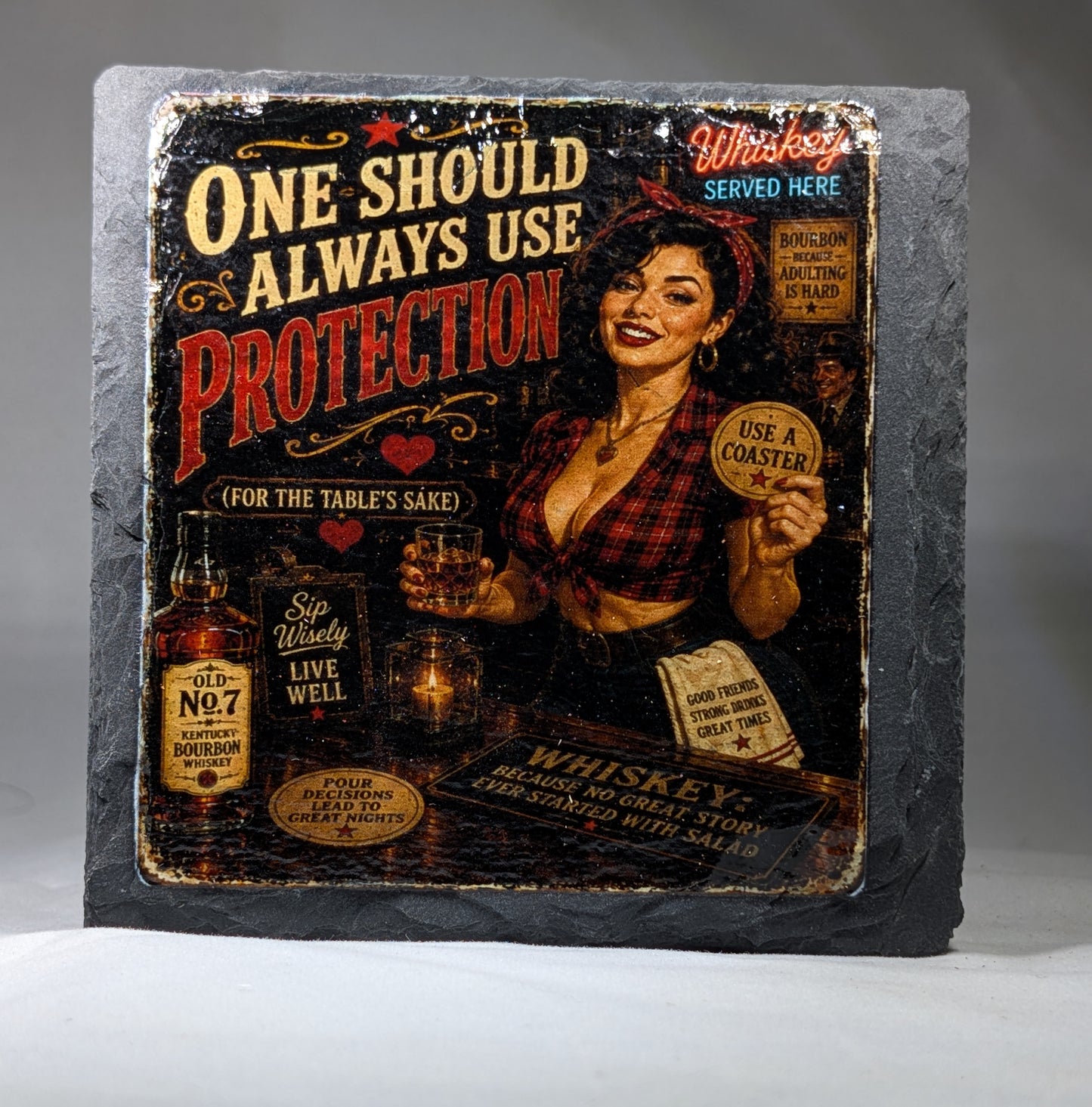 Slate Whiskey coaster #5