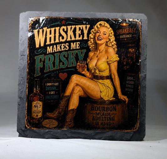 Slate Whiskey coaster #12