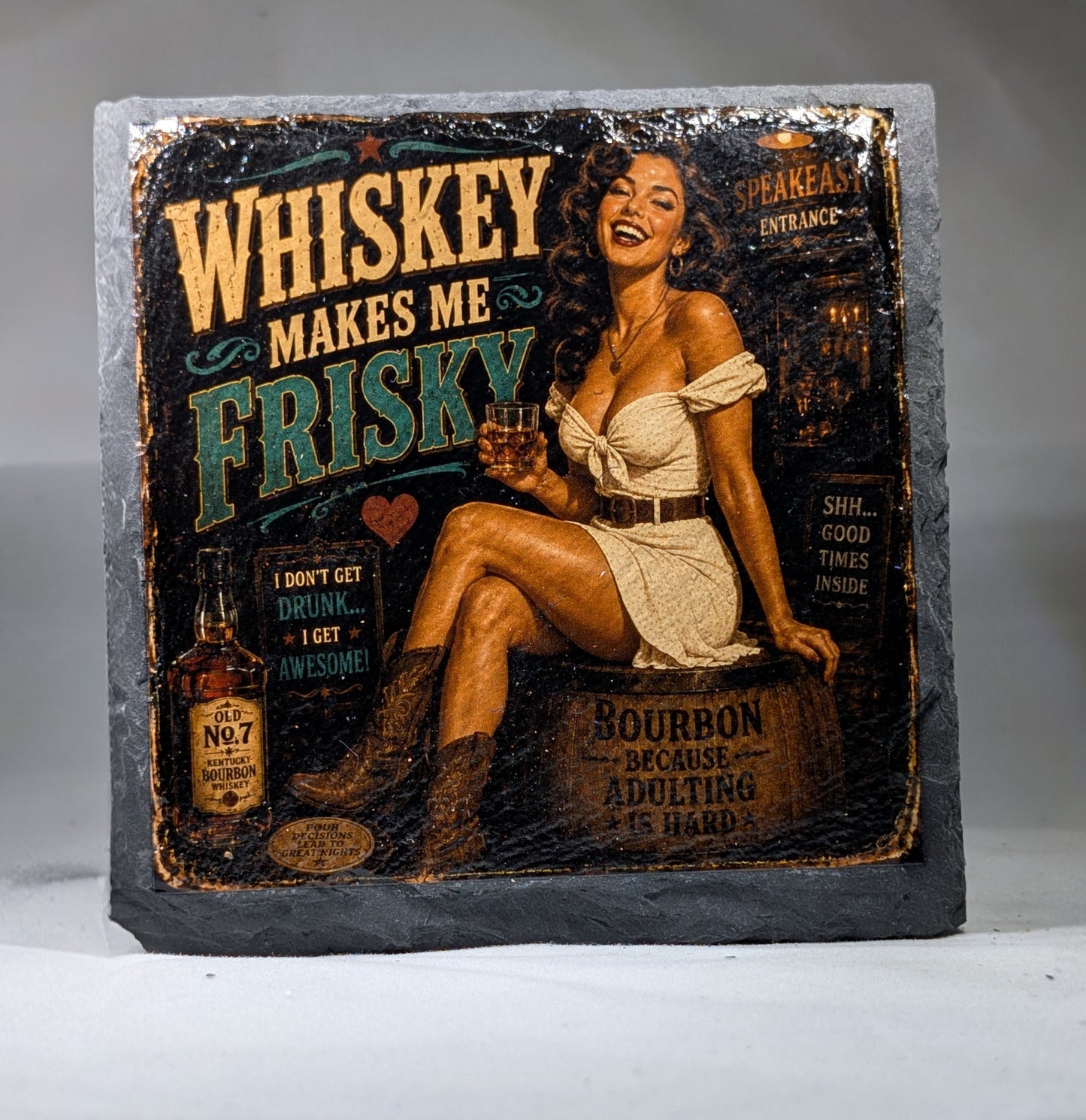 Slate Whiskey coaster #13