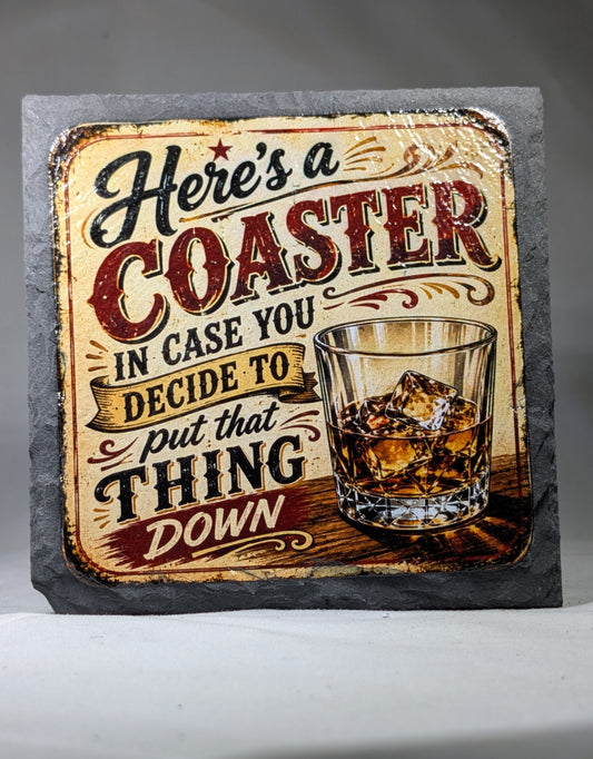 Slate Whiskey coaster